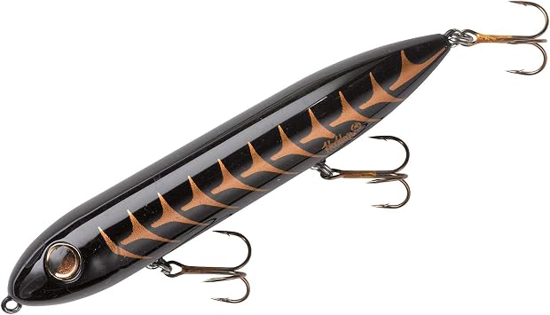 Heddon Super Spook Topwater Fishing Lure for Saltwater and Freshwater, Black Shore Shad, Super Spook 7/8 oz