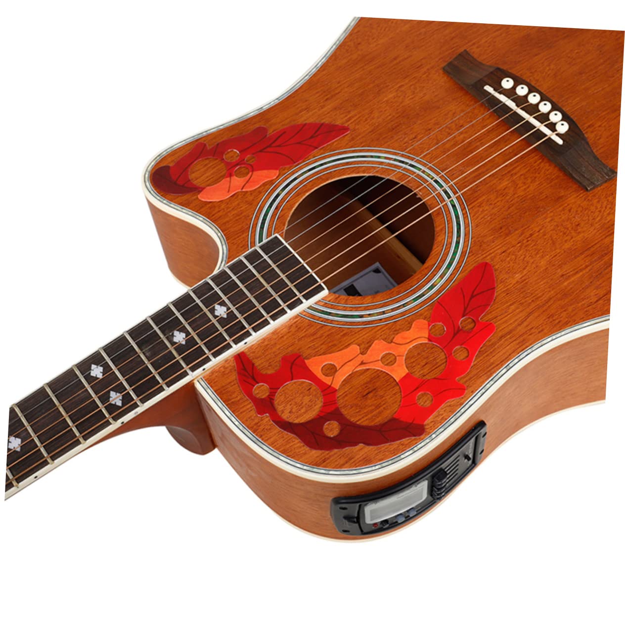 Toyvian 10sets Battipenna Adesivo Per Chitarra Acustica Stile Foglia Da Design Creativo e Facile Installazione Protezione Antigraffio Per Chitarra Folk Accessorio Eccellente Per Musicisti