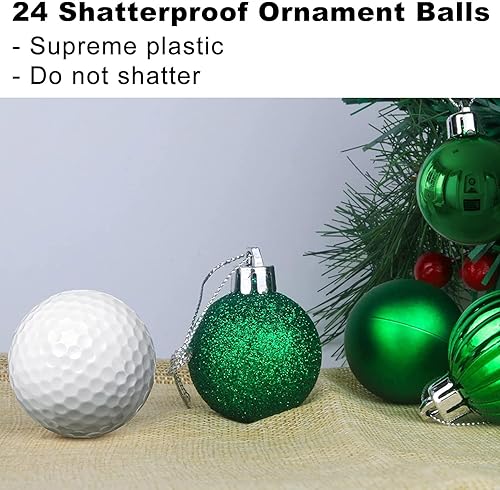 Vista 467 de 18 esferas medianas decorativas navideñas para árbol de Navidad, inastillables, para colgar, color púrpura, 2.5 pulgadas, paquete de 18