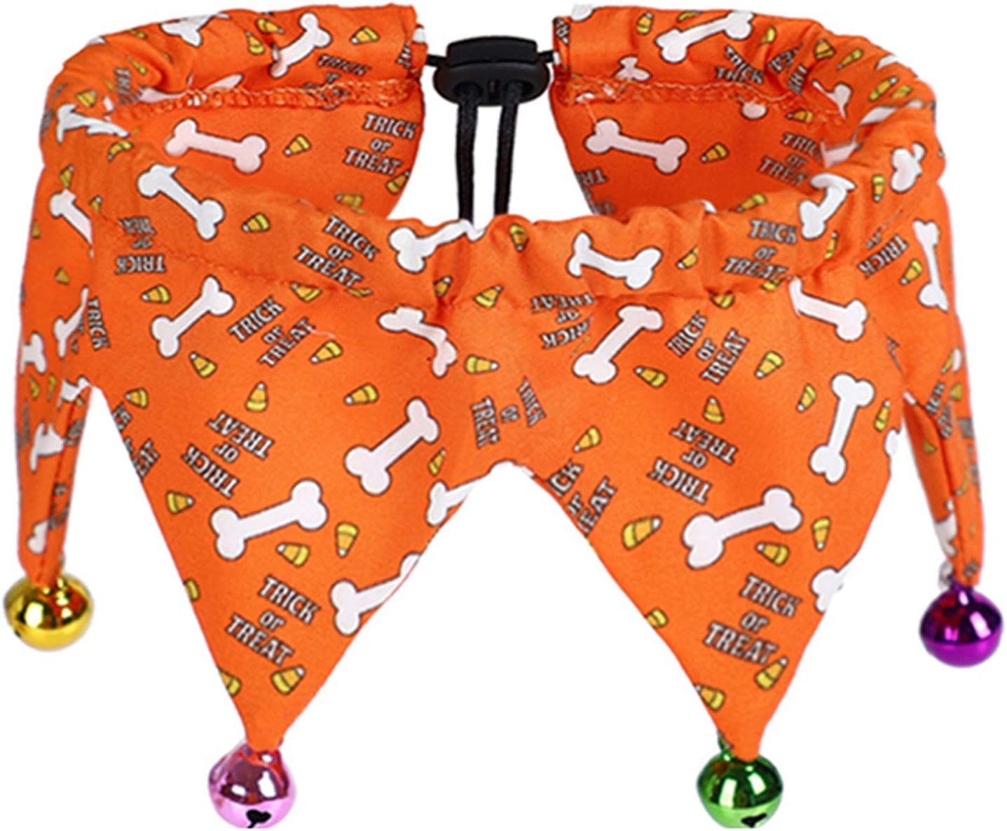 Acronde Halloween Pet Collar with Bells Pumpkin Halloween Decorative Dog Collar Pet Holiday Accessories (Orange)