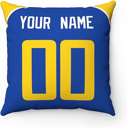 Miniatura 7 de ANTKING Almohada personalizada Los Angeles con cualquier nombre y número para regalo de hombres, mujeres y niños