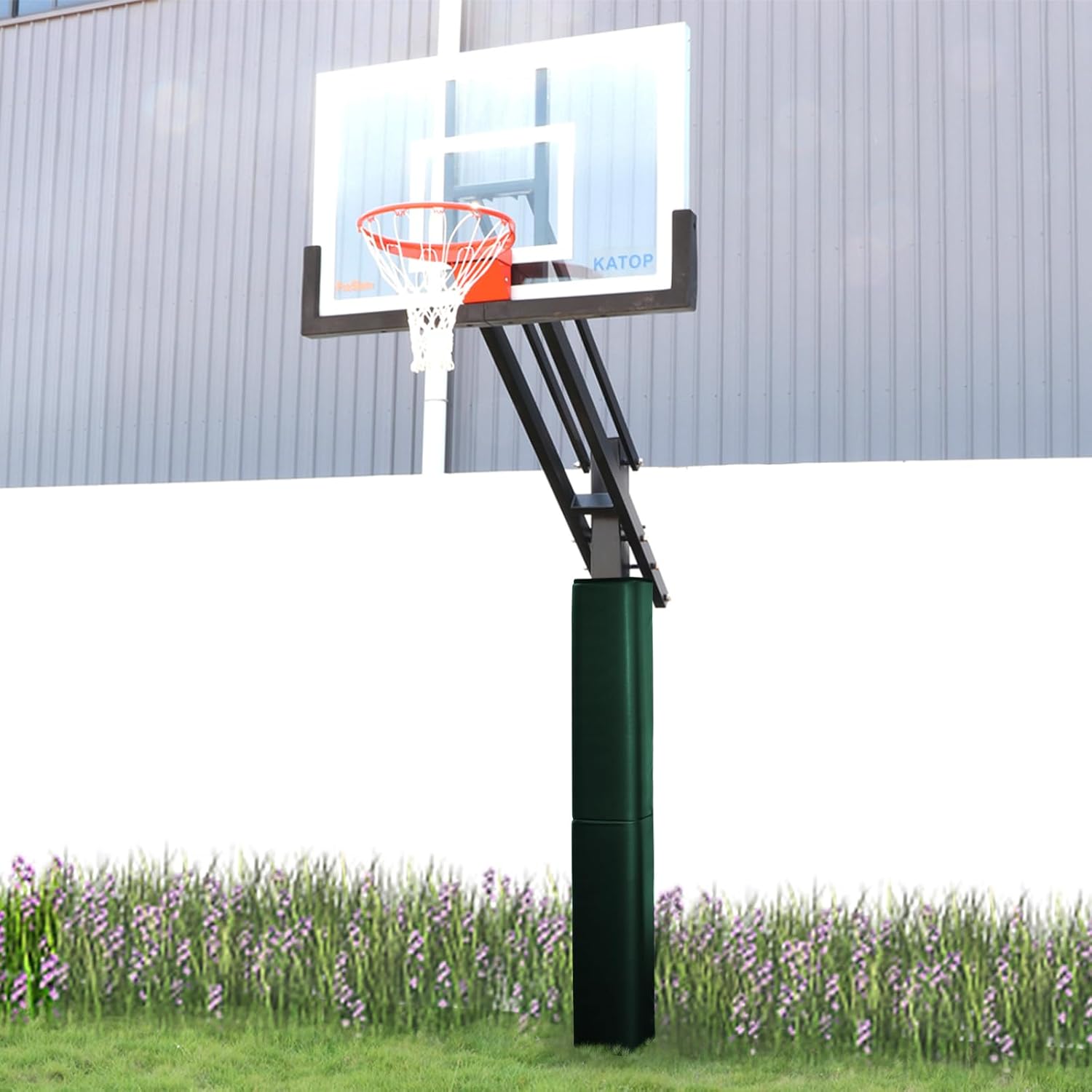 Square Basketball Pole Padding Fits6x6 Inch Pole, Durable 6 Feet Tall Basketball Pole Pad Outdoor and Indoor, UV-Resistant Waterproof Hoop Pads for Protection and Player Safety