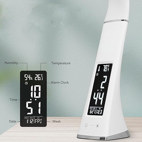 Miniatura 3 de Lámpara de escritorio LED con luz de lectura ajustable y regulable, lámpara de estudio inalámbrica con control táctil para oficina en casa