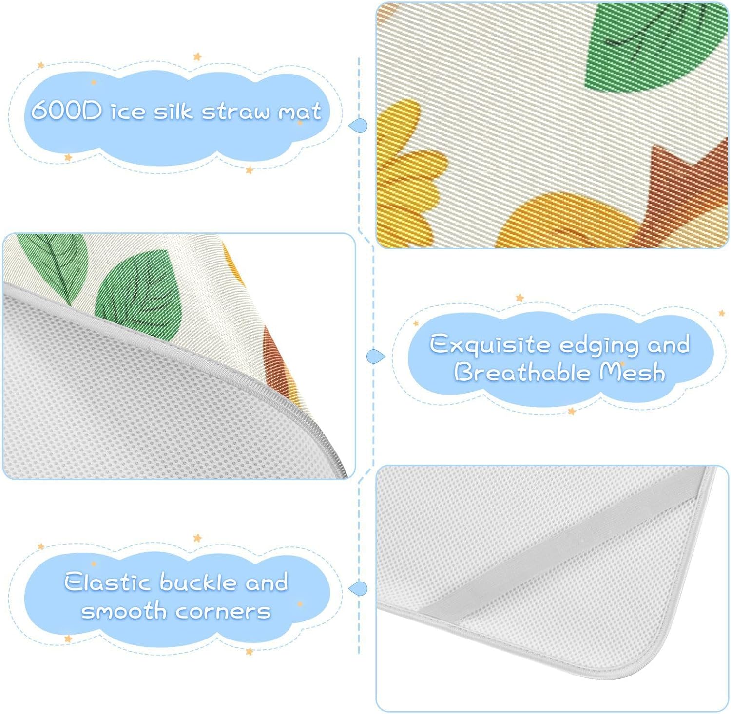 Cartoon Animals Zoo Lion Monkey Giraffe Cooling Baby Mattress pad 28" x 52" Absorbent Pee Pads for Baby&Toddler