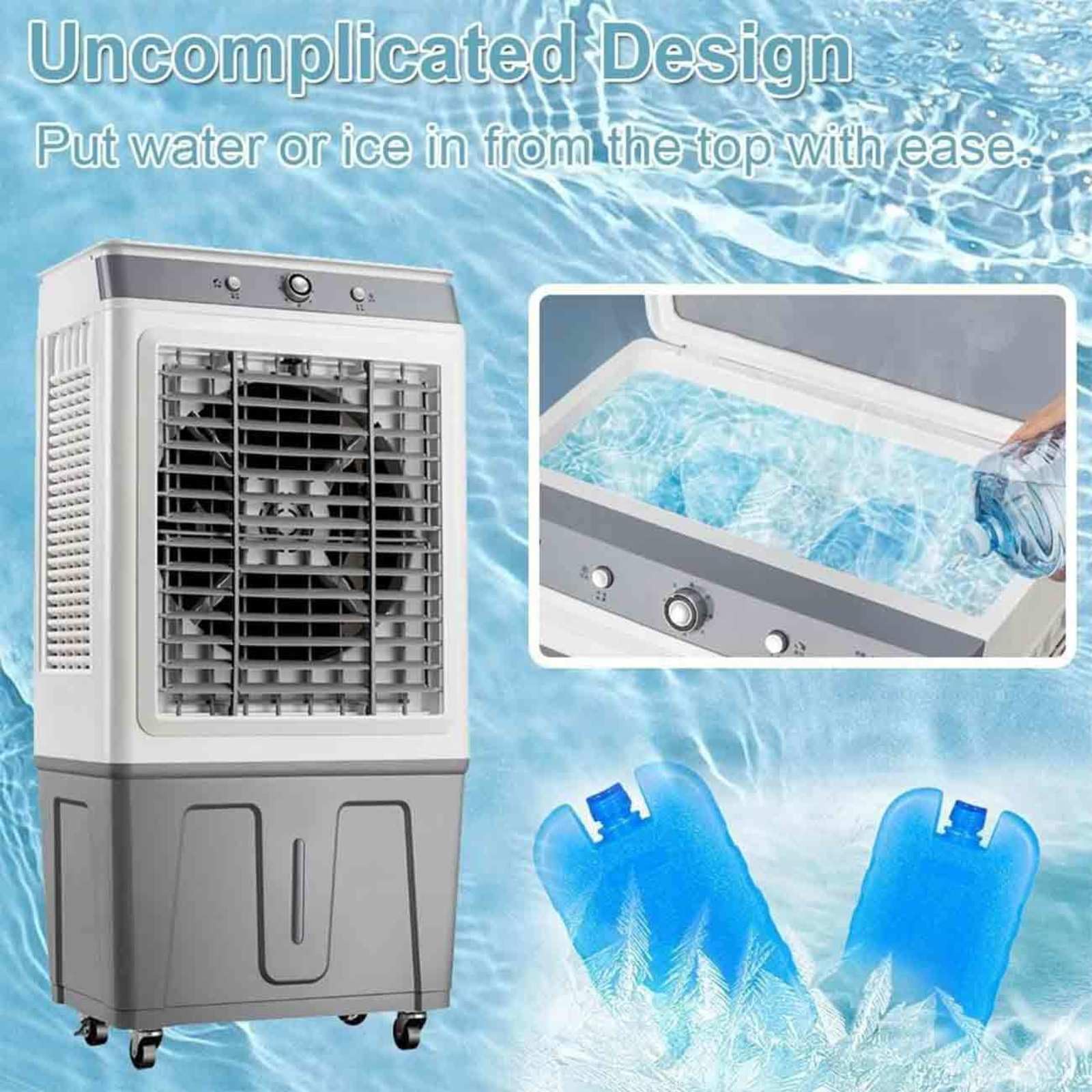 Aire Acondicionado Portatil, 3 Velocidades,Tanque de 35L,3 en 1 Climatizador De Aire Portátil Temporizador 7.5H,Oscilación Para Oficina En Casa