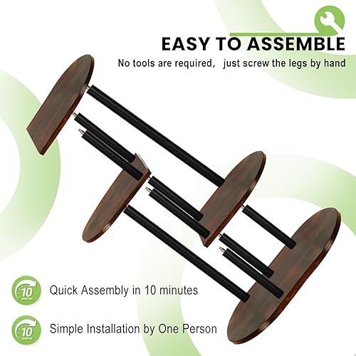 Miniatura 3 de Soporte escalonado para plantas de interior, estante alto de madera para plantas de 4 niveles y 5 macetas para múltiples plantas, soporte para