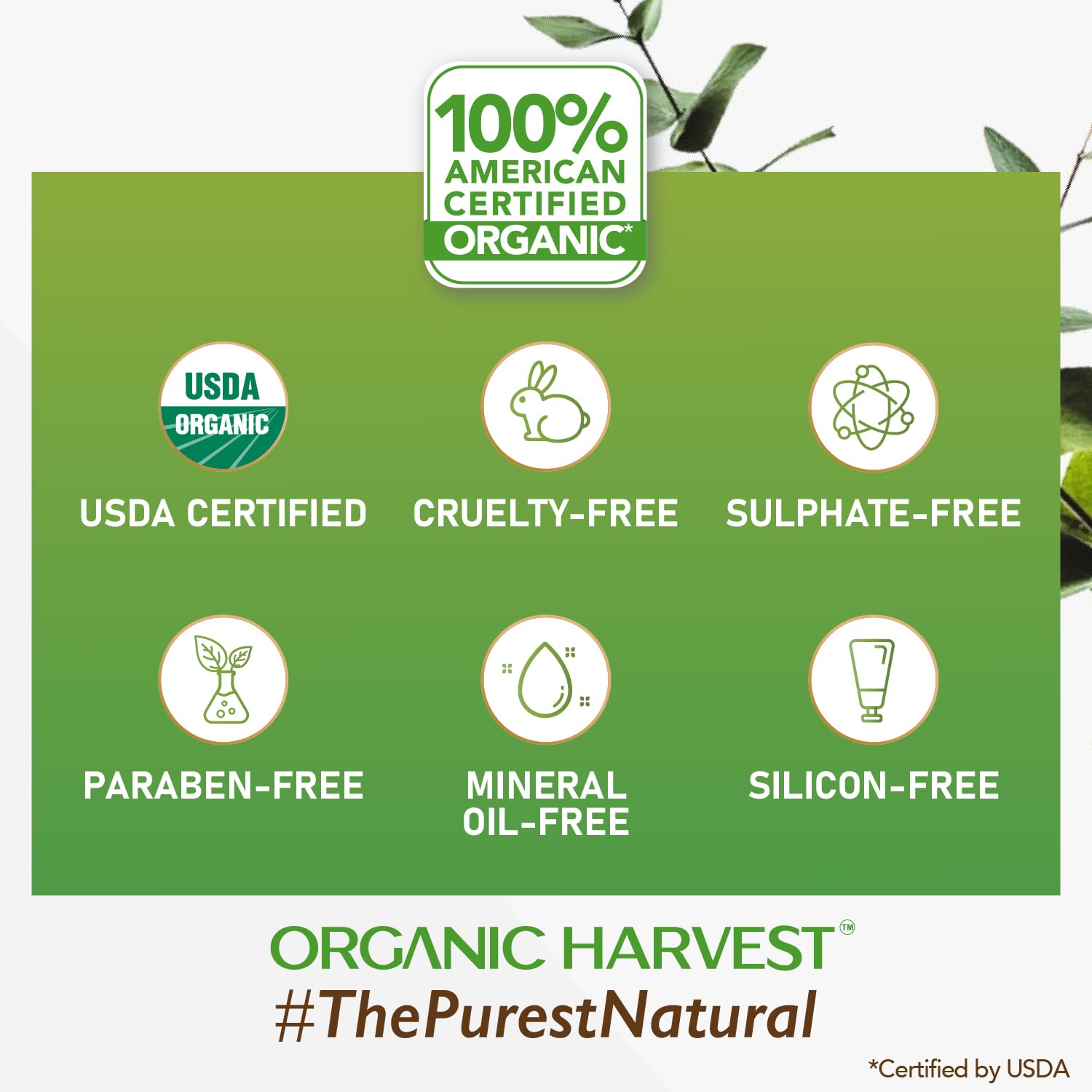 Organic Harvest SPF 30 Daily Day Cream For Women & Girls, Nourishes & MoisturizesThe Skin, Protects Skin From Harmful UV Rays, Cream For Daily Use, 100% Organic, Paraben & Sulphate Free - 50gm