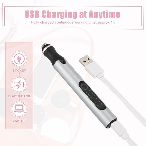 Miniatura 4 de VOCOSTE Kit de taladro de uñas eléctrico inalámbrico, máquina de taladro de uñas de 18000 RPM, taladro de uñas portátil para manicura en el hogar,