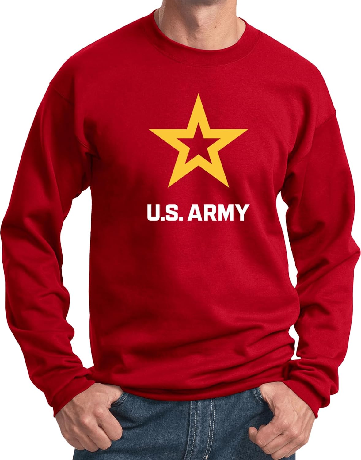 Buy Cool Shirts US Army Star Logo White Print Pullover Sweatshirt
