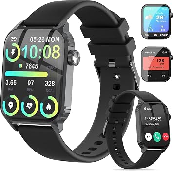 TRAUSI Smartwatches f r Damen und Herren 183-Zoll-HD-Smartwatch mit 120 Sportmodi Herzfrequenz- und Schlaf berwachung wasserdicht nach IP67 Bluetooth-Anruf- und Musiksteuerung f r iPhone/Android