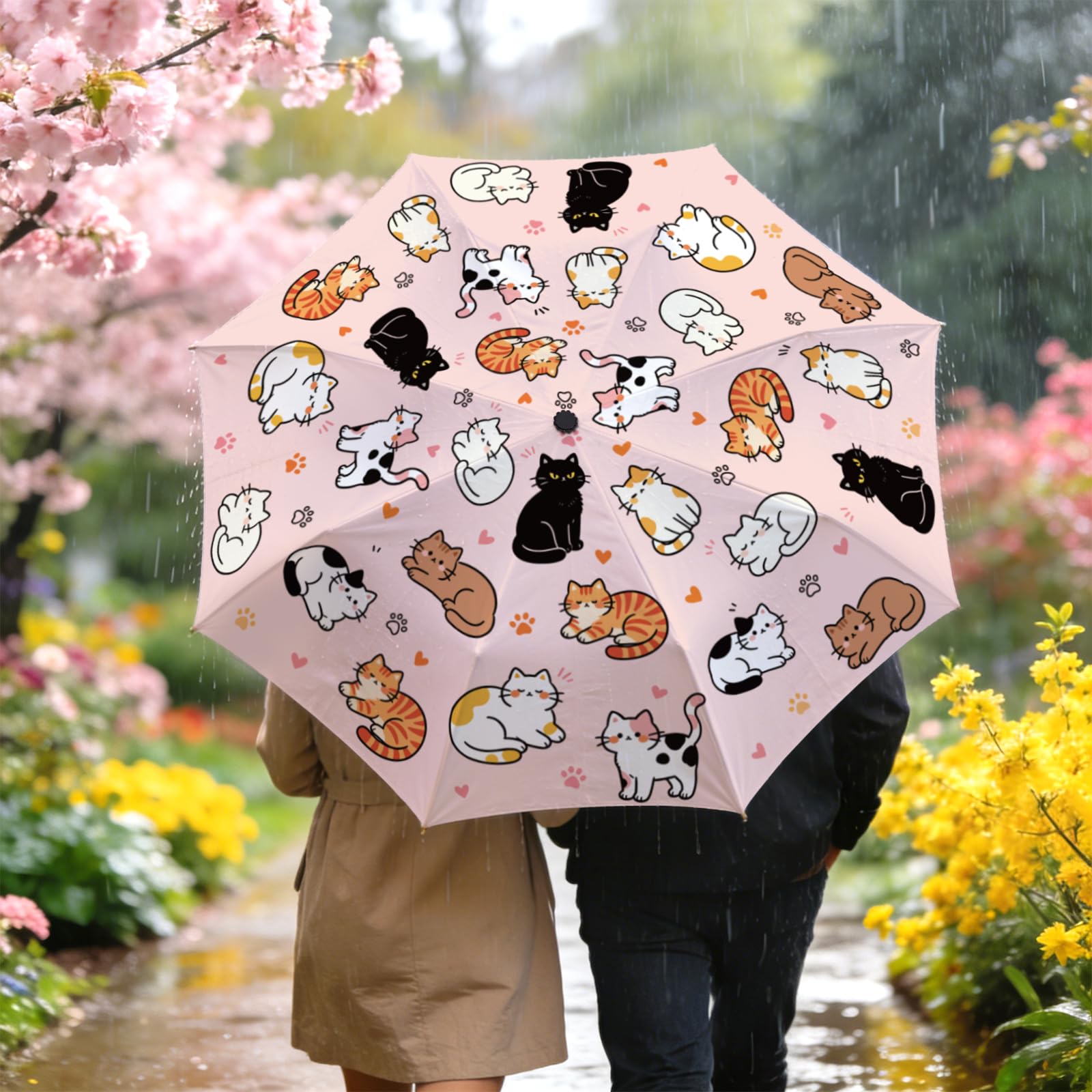 MAYJOYDIY Parapluie Automatique Parapluie Voyage Imperméable au Vent 107cm Ouverture pour Femmes Hommes Protection contre la Pluie et le Soleil