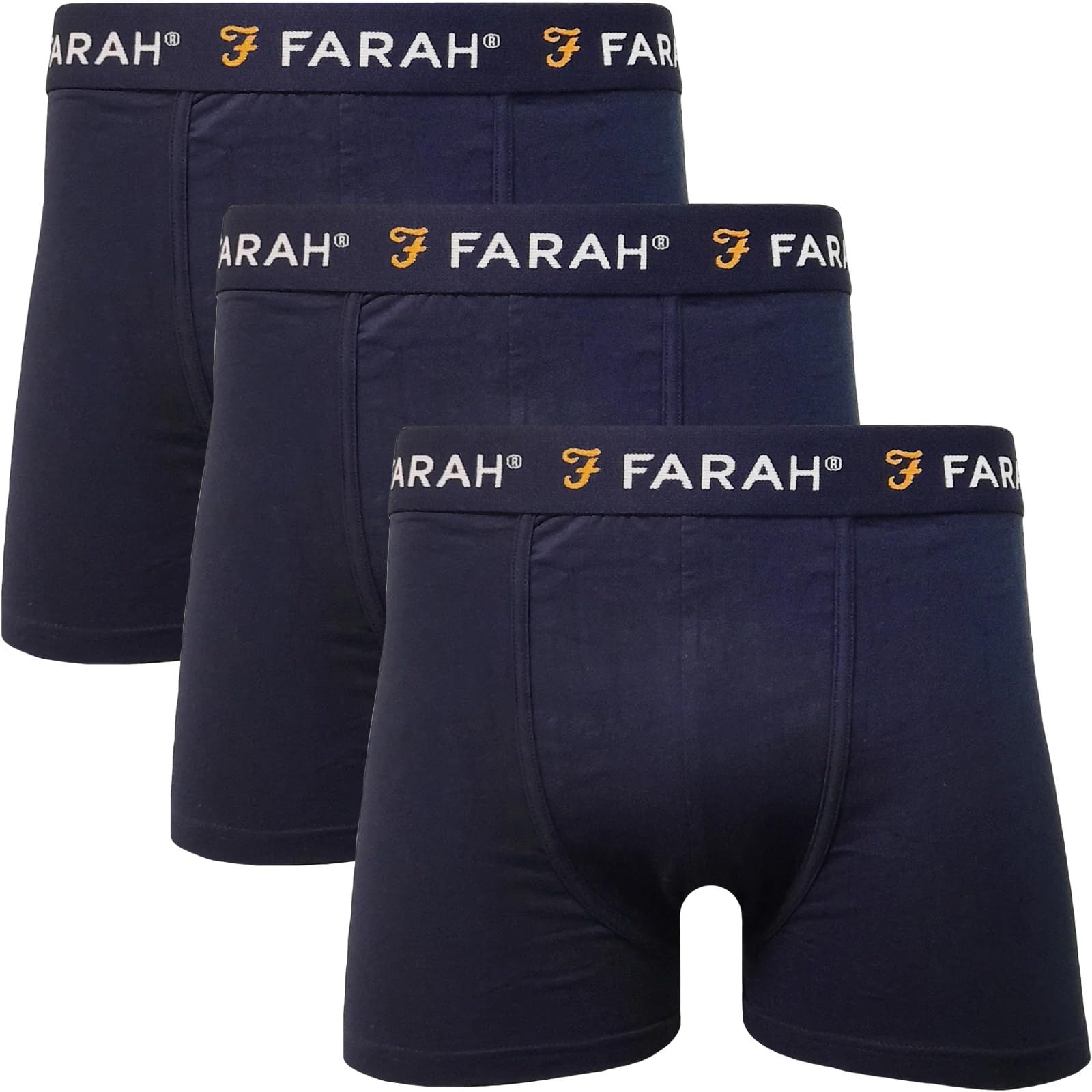 Farah Men's Aveleer Designer 3 Pack Trunk Boxer Shorts - 100% Genuine (As8, Alpha, S, Regular, Regular, )
