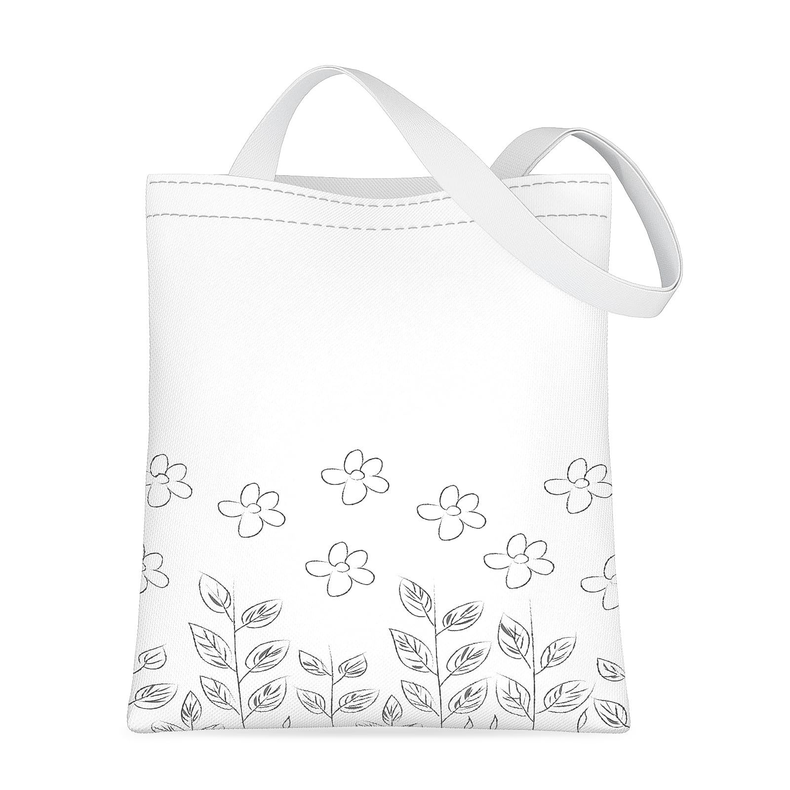 NPOOYI Tote Bag, Canvas Tote Bag for Women, Large Lightweight Reusable Canvas Handbags, Cotton Folding Shoulder Cloth Handbag