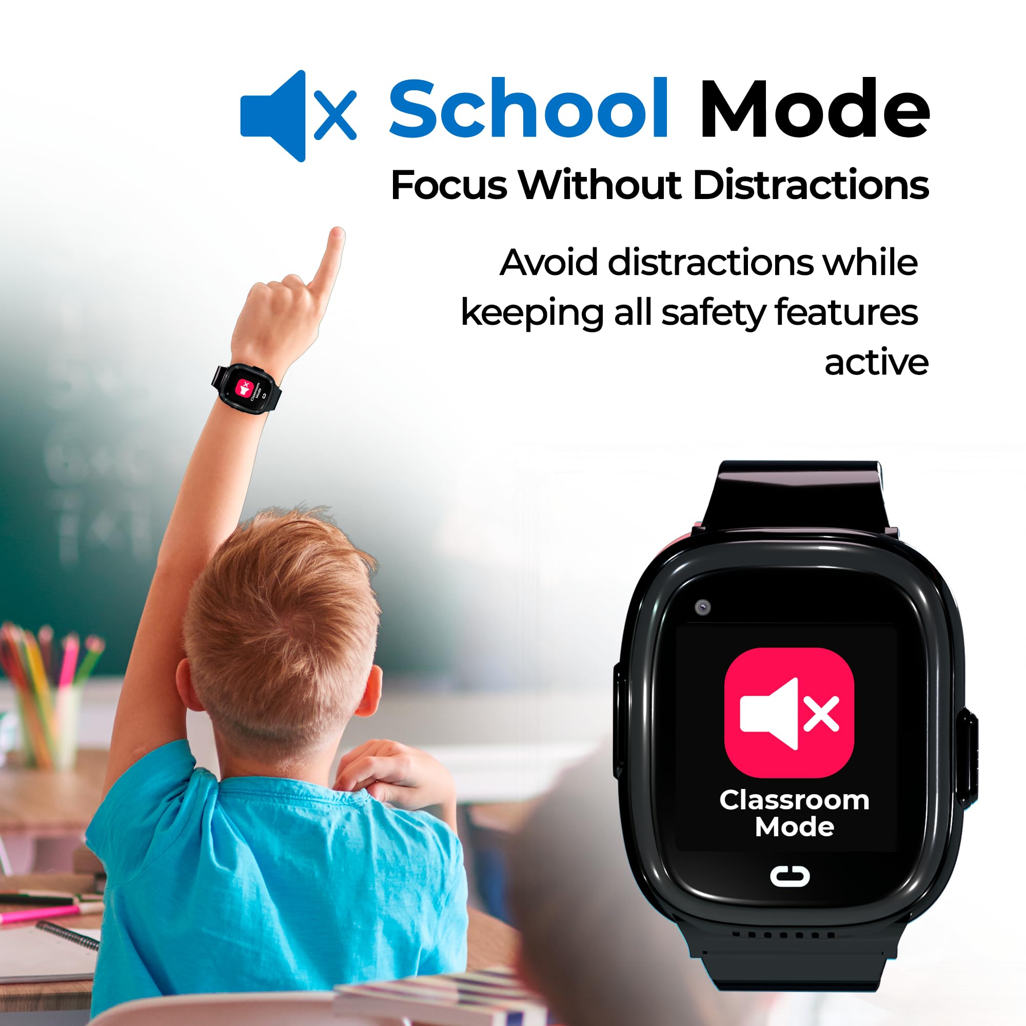 Seculife Rastreador GPS para niños, dispositivo de seguimiento en tiempo real con botón SOS y altavoz de 2 vías, electrónica de seguridad para niños, necesidades especiales, autismo (negro)