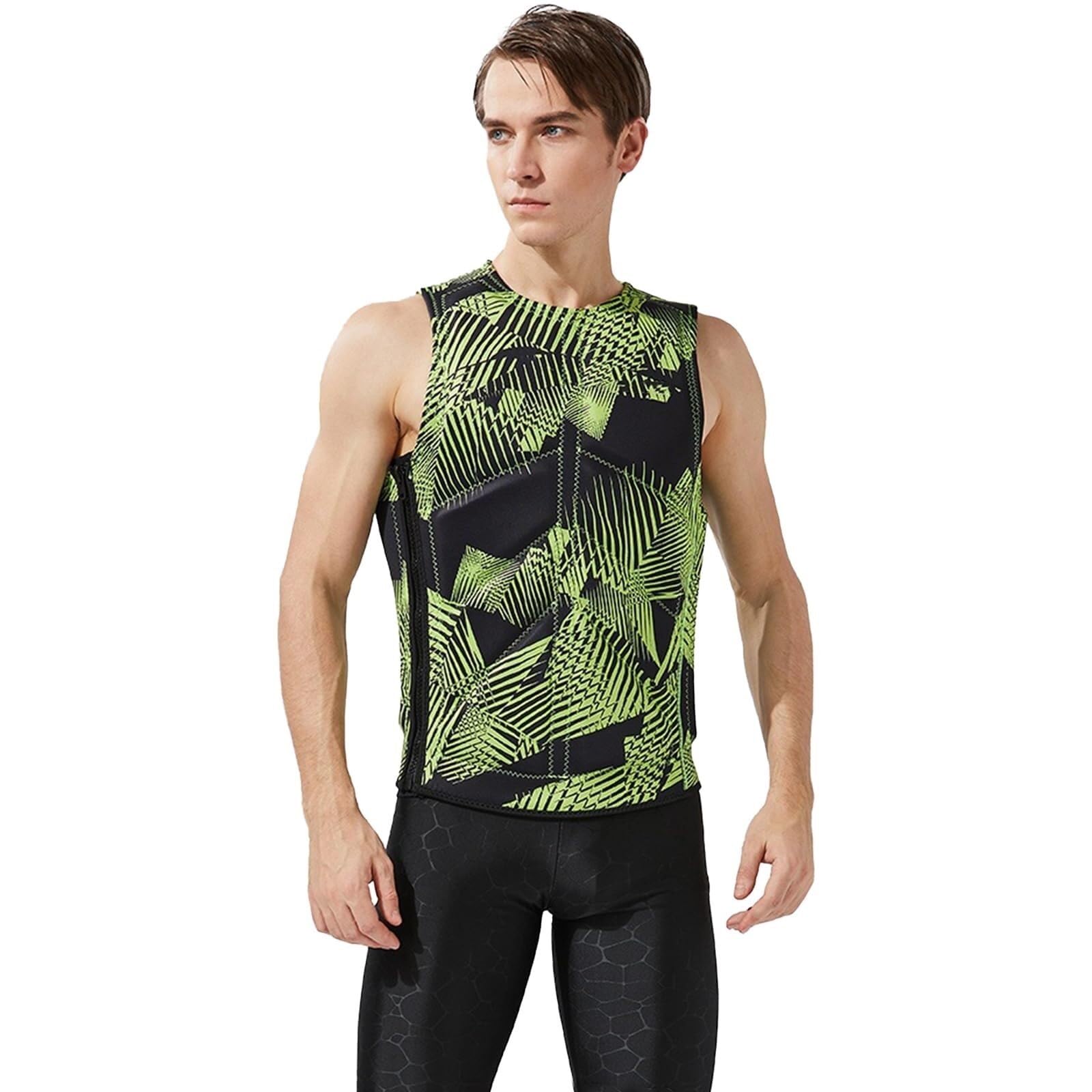 Giacca Galleggiante in Neoprene con Cerniera Laterale, Giacca Galleggiante for Kayak Pesca Canottaggio Surf Sport Acquatici for Adulti