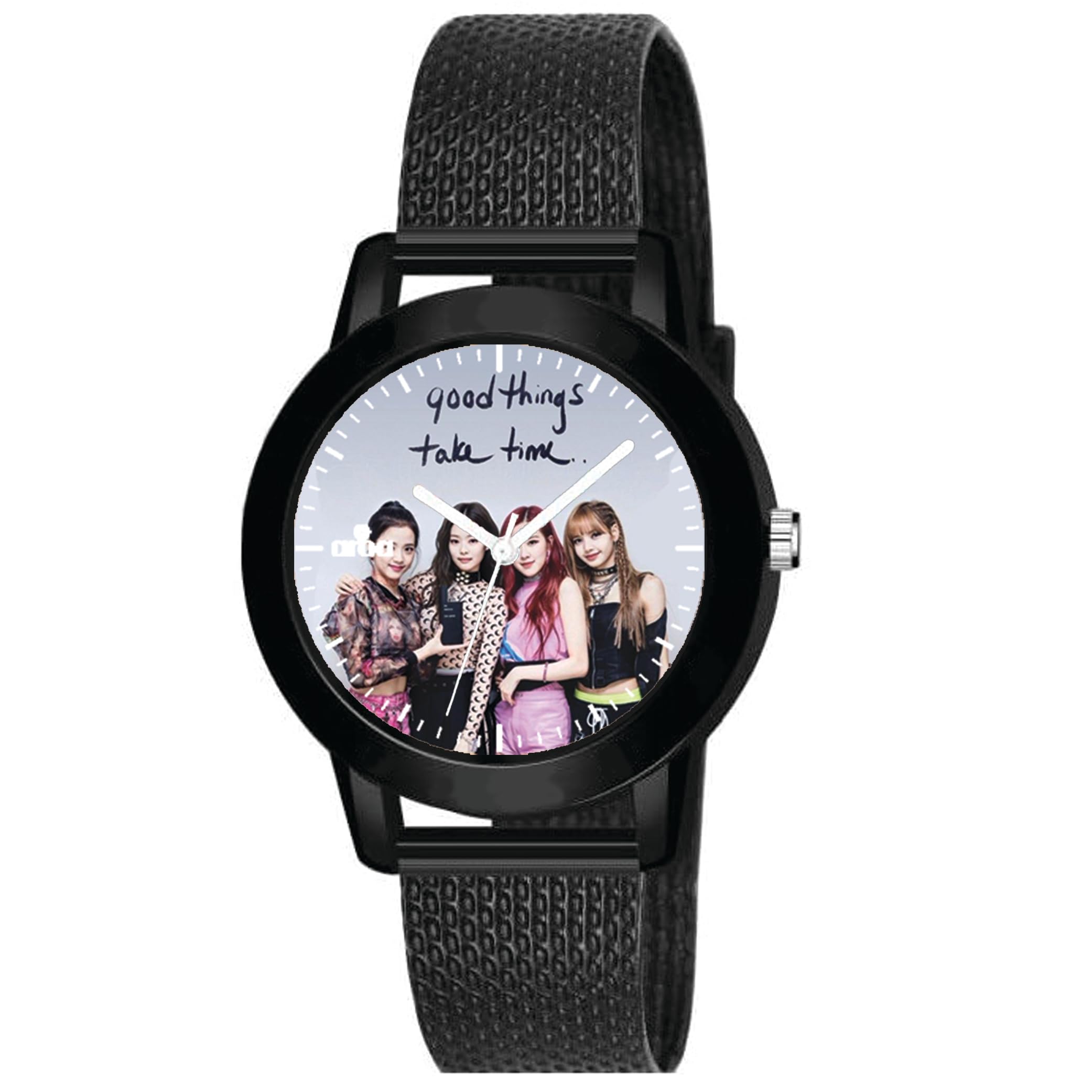 AROA Watch for Ladies Womens with “Good Things Take Time” —Blackpink Model :1091 in Black Metal Type Rubber Analog Watch Blue Dial for Women Stylish Ladies Watch for Girls (B0CKHK6B5W) Amazon Price History, Amazon Price Tracker