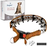Vista 11 de Supet Collar de entrenamiento para perros pequeños, medianos y grandes, con hebilla de liberación rápida, ajustable, sin tirones, con cubierta