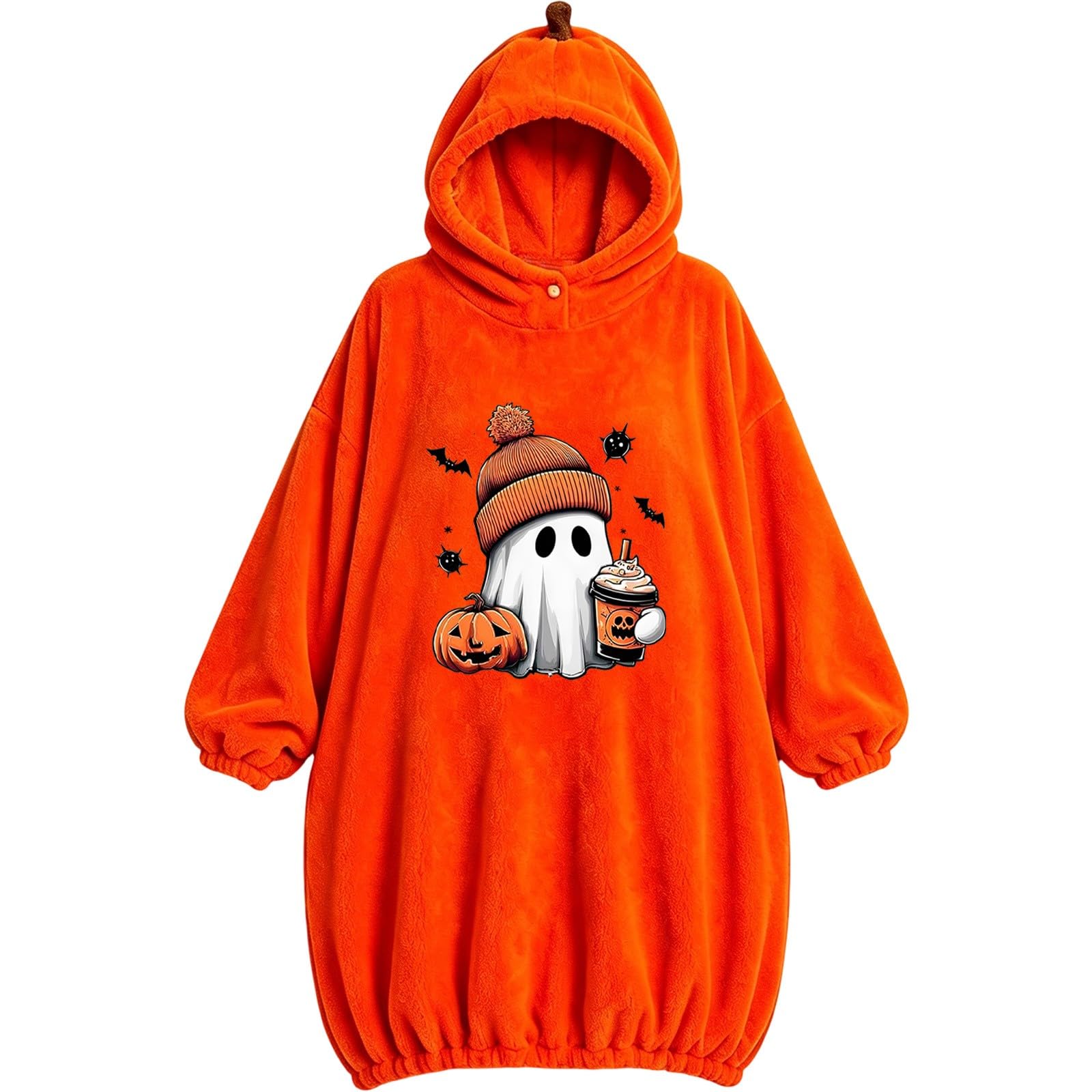 Sudadera con capucha de calabaza para niñas
