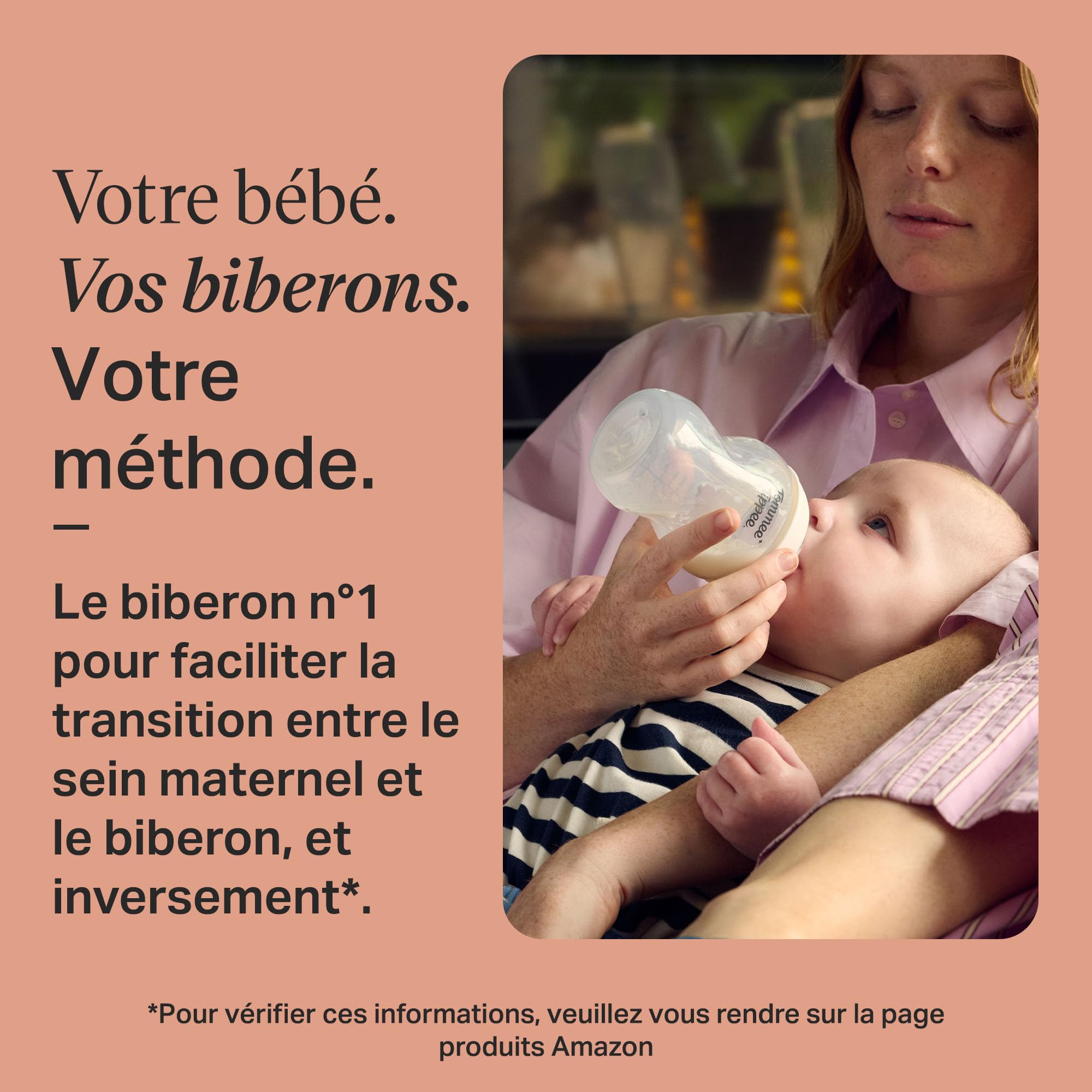 Tommee Tippee Biberons, Biberon Anti-colique Natural Start, étang, 260ml, lot de 6 avec tétine imitant la forme du sein pour une prise en bouche naturelle