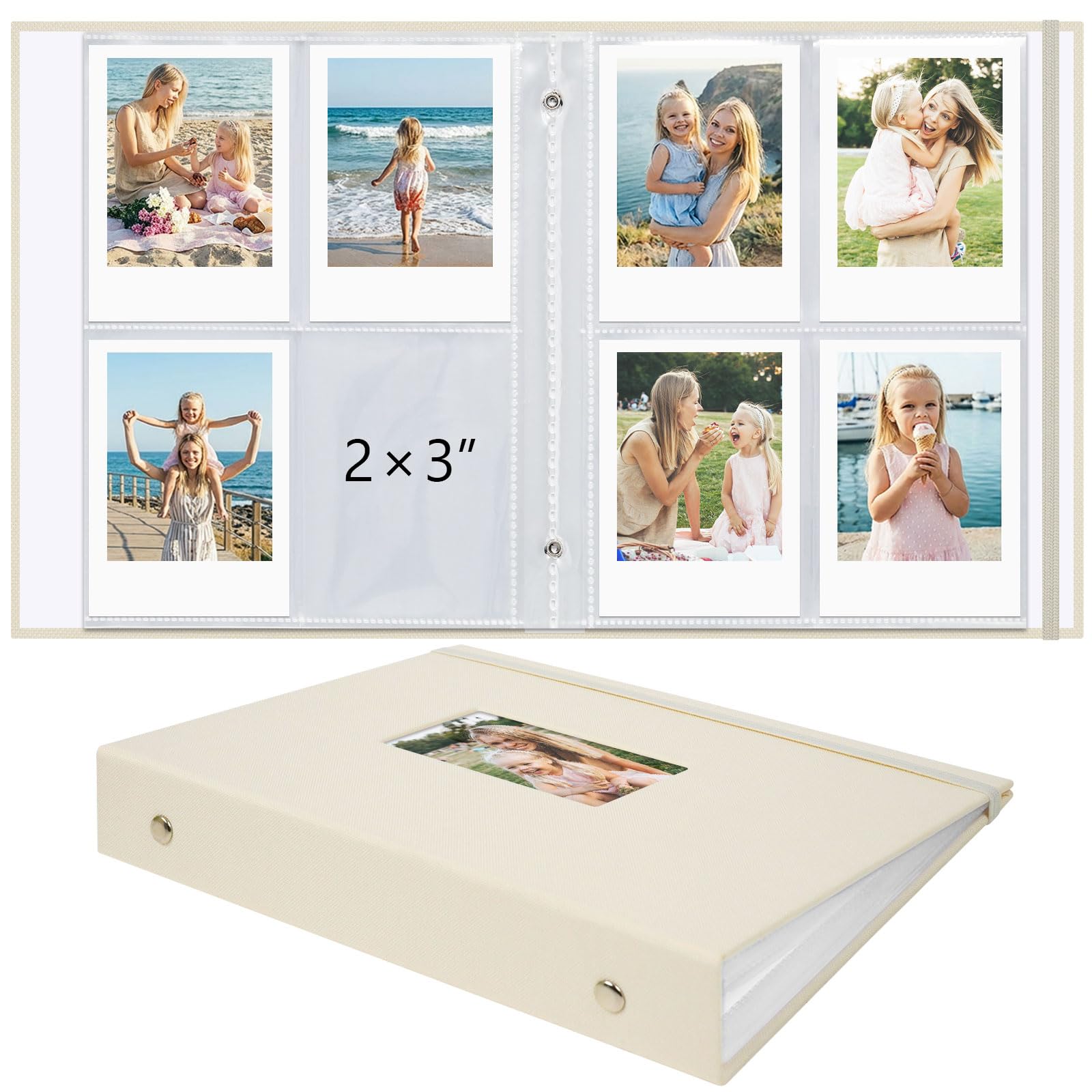 Vienrose Polaroid Photo Album Holds Up to 208 Photos White