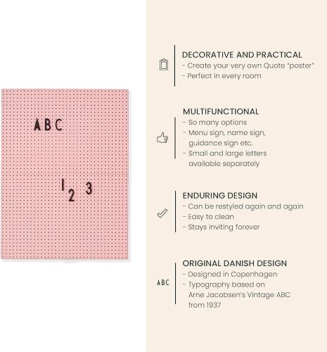 Vista 29 de Design Letters Tablero de letras de fieltro Tablero de mensajes A4 Tablero de letras intercambiable para uso diario Uso como tablero de menú