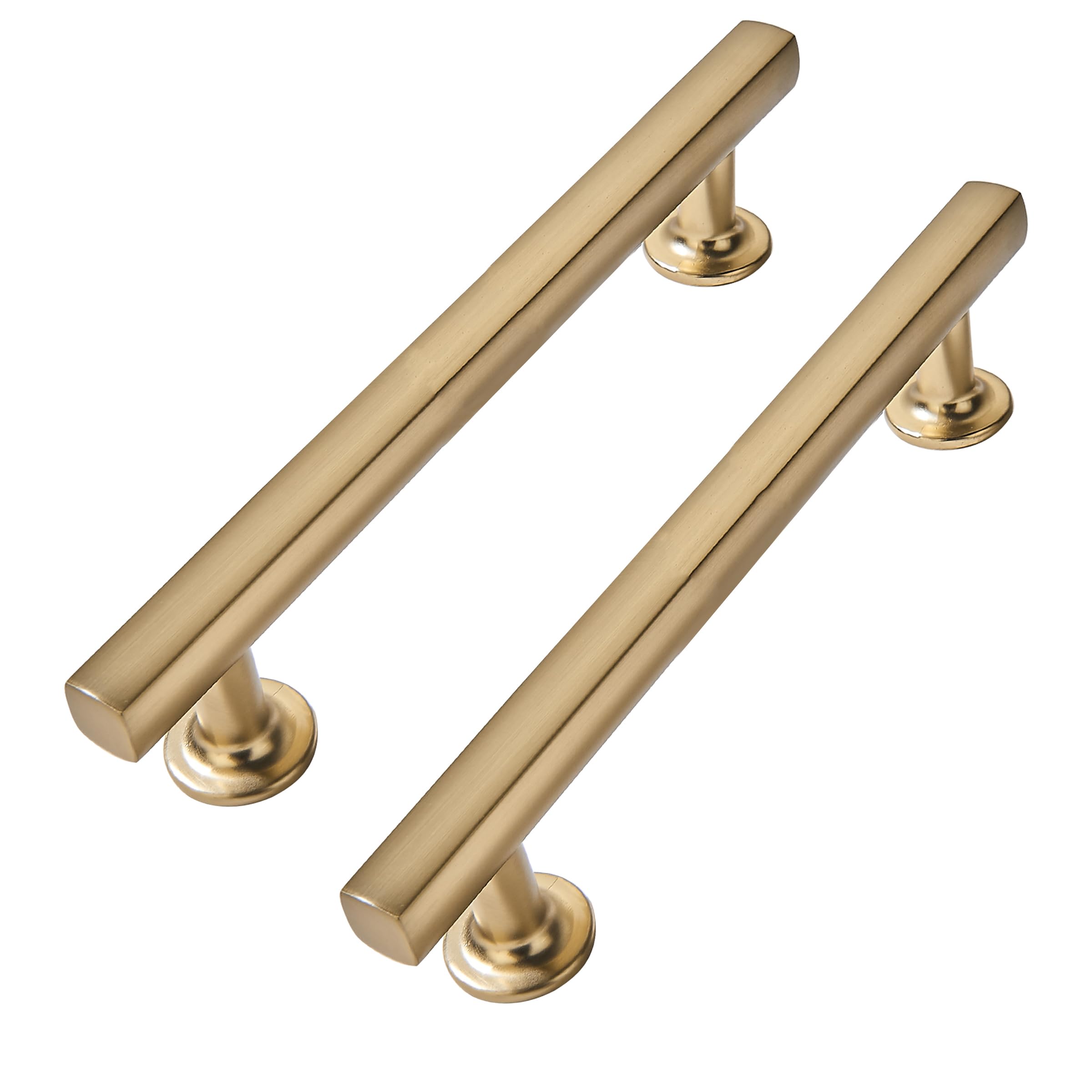 Schrankgriffe aus Champagner-Brozne, robust, für Küche, Bad, Schublade, quadratische Griffe, Schränke, 102 mm, 10 Stück