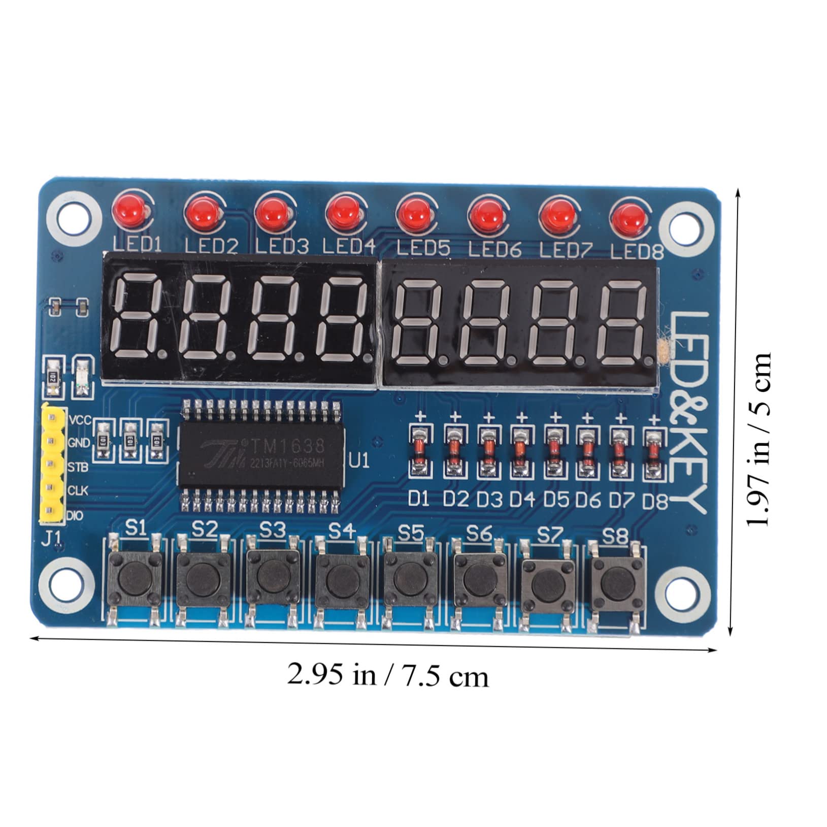 ARTIBETTER 8-bit Led Module Display with Digital Tube Tm1638 for Microcontroller 4pcs Set