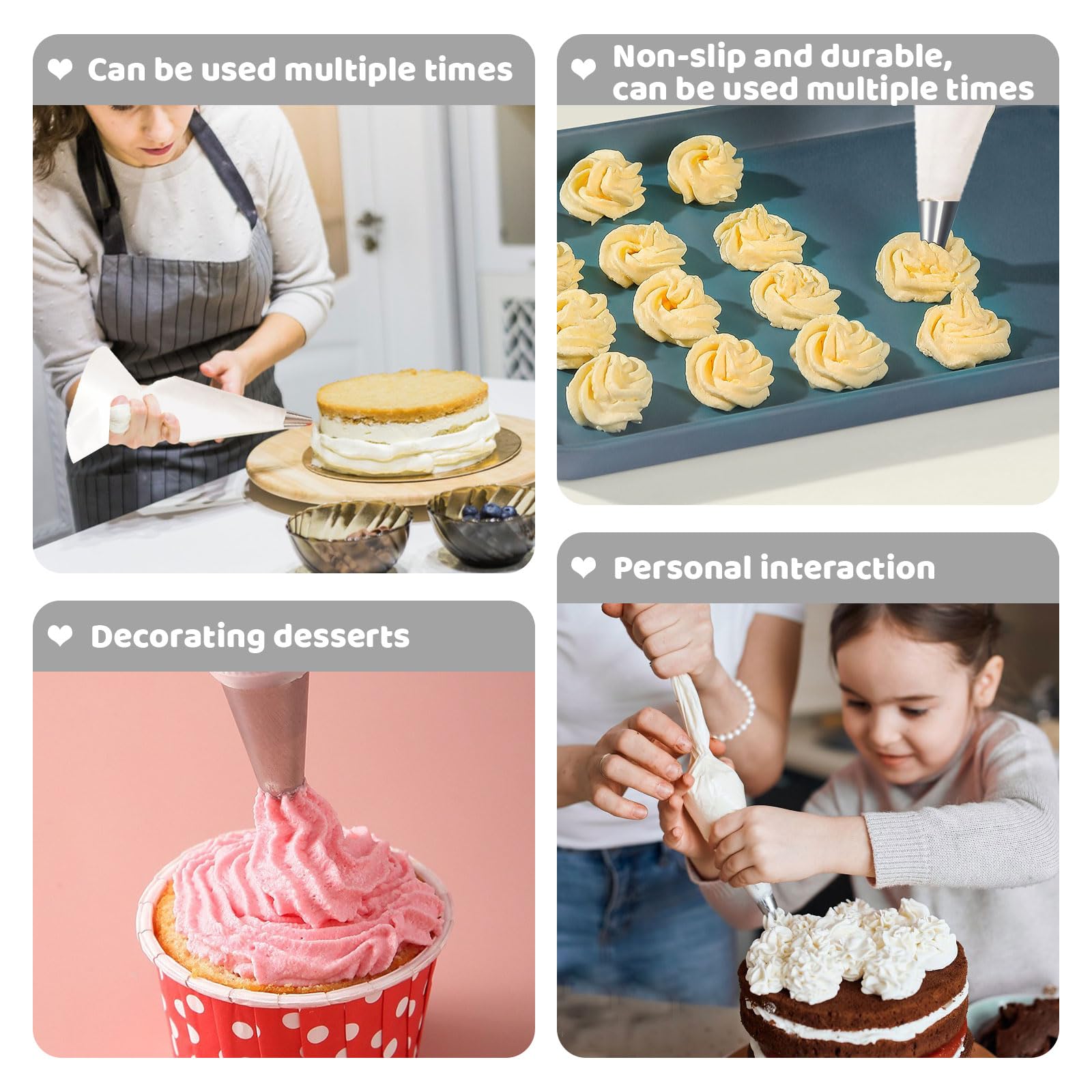 35-teiliges Spritzbeutel-Set Mit 24 Tüllen – Perfekt Für Kuchen, Cupcakes & Kekse!