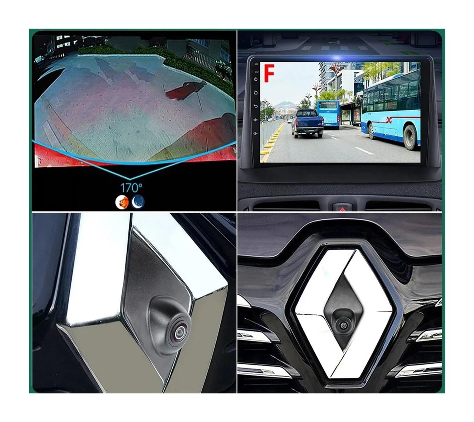 Draadloze achteruitrijcamera 170 ° lens AHD 1080P auto-logo Installeer