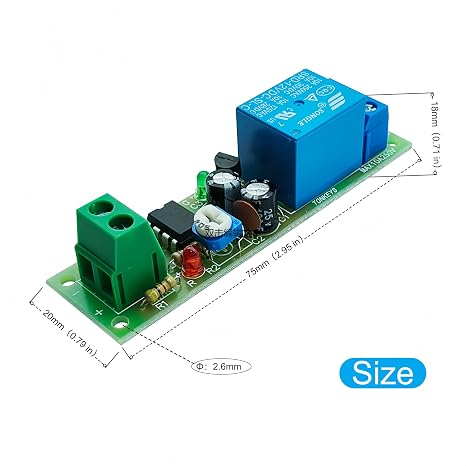 2PCS DC 12V NE555 Time-delay Module Timer Switch Turn Off Relay Module Adjustable 0 to 60 Second