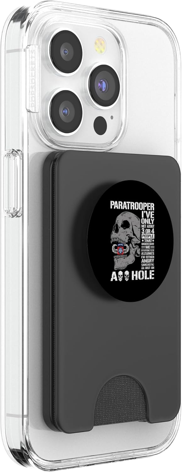 Funny 82nd Airborne Division Veteran US Paratrooper Life PopSockets PopWallet for MagSafe