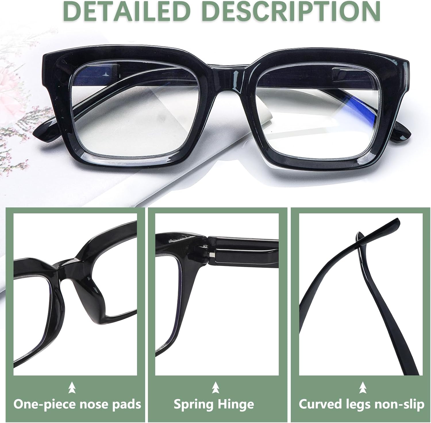 Progressive Multifocus Reading Glasses for Women Blue Light Blocking, Photochromic Multifocal Reading Sunglasses - Image 5