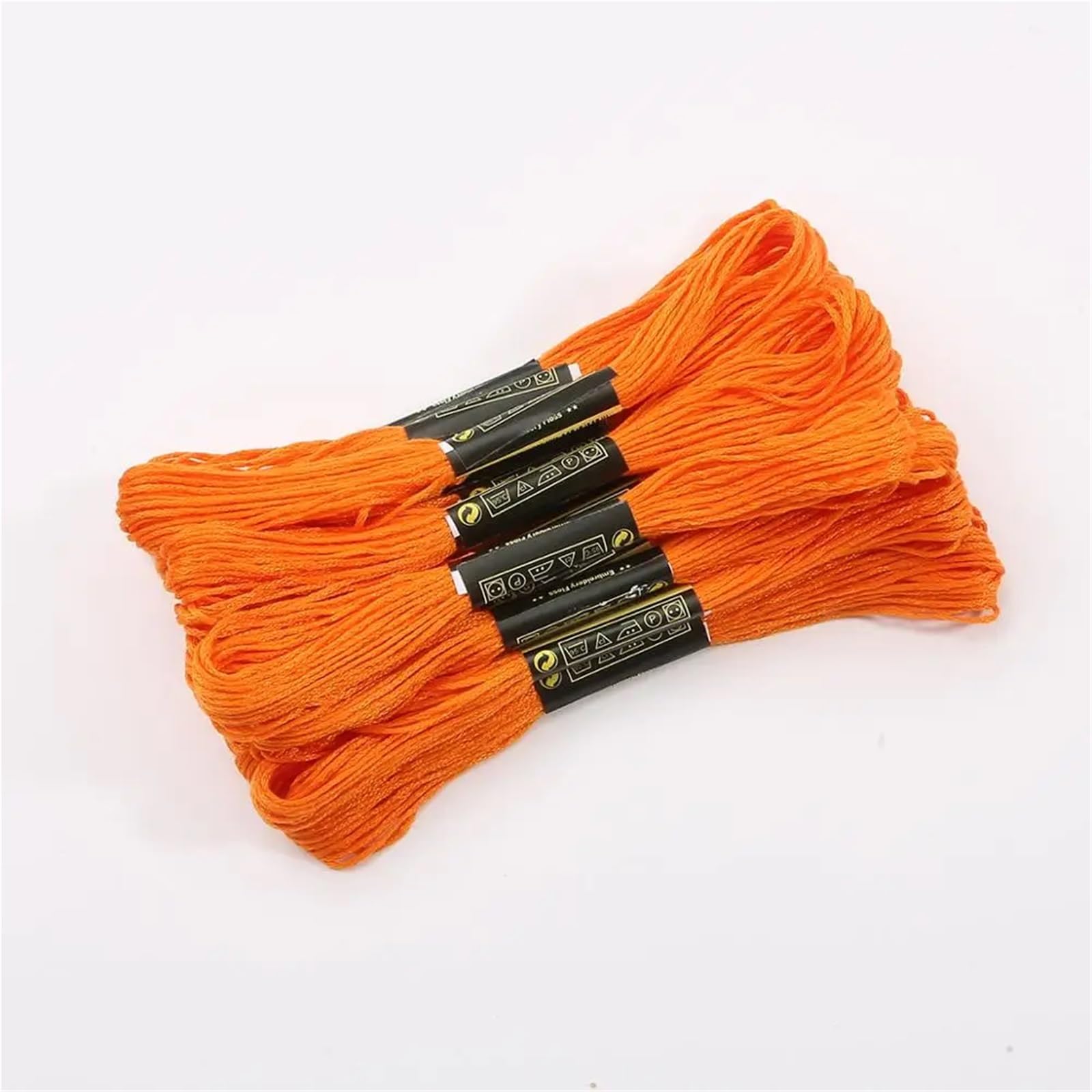 Hilos de bordado, 180 hilos de punto de cruz, 7,5 m, algodón colorido y poliéster para suministros de costura hechos a mano (naranja)