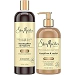 Shea Moisture Jamaican Black Castor Oil Clarifying Shampoo & Conditioner - Strengthen & Restore Sulfate-Free Shampoo & Conditioner Set with Shea Butter, ACV, and Peppermint Oil for Hair (2 Piece Set)