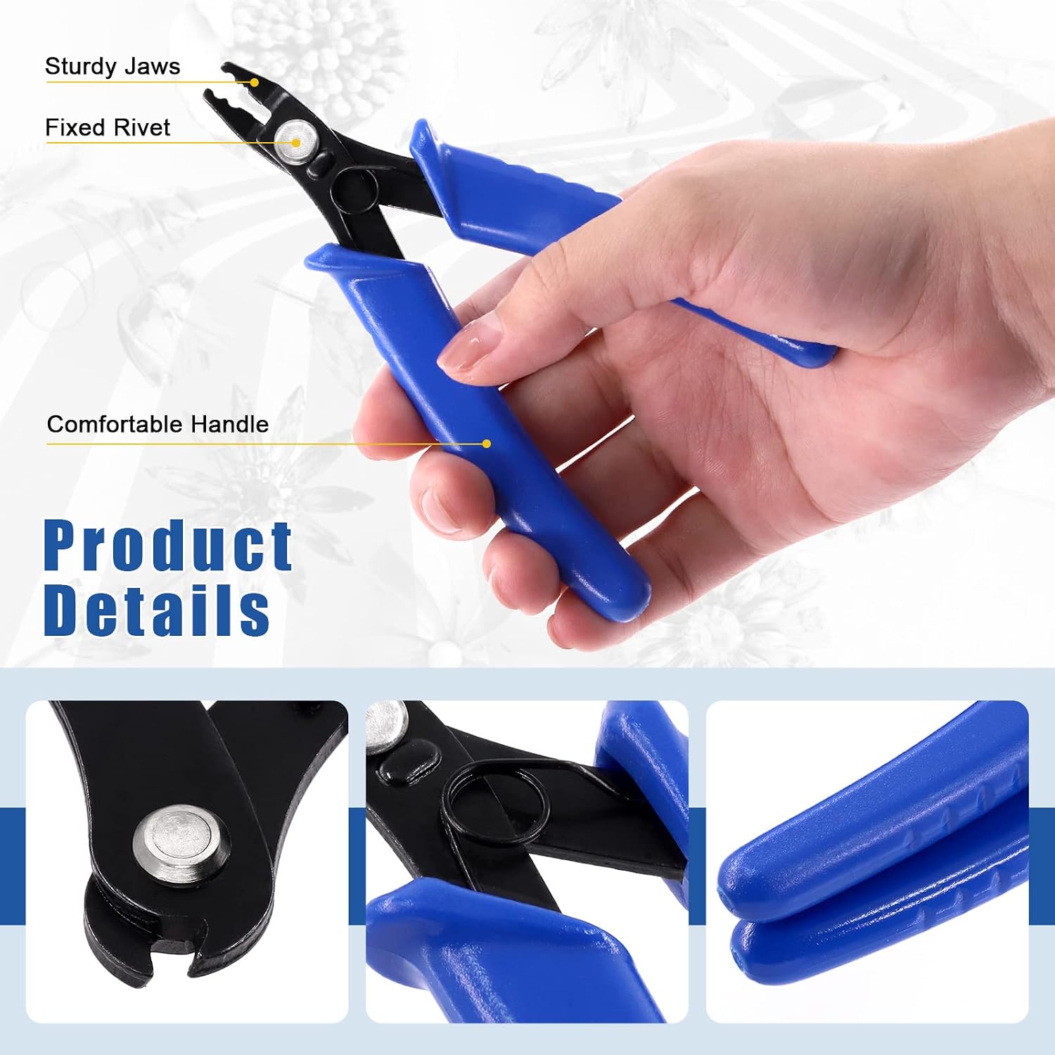 Glarks 5Pcs Jewelry Pliers Tool Set Including Split Ring Pliers Jewelry Bead Crimping Pliers Jewelry Wire Cutter and Memory Wire Cutting Pliers for Jewelry Bead Repairing Making Supplies