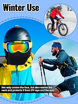 Passe-montagne Outdoor Roysmart Cagoule Hiver - Balaclava Multifonction Ski, Moto, Randonnée Noir Cagoule Multifonction Ski Moto