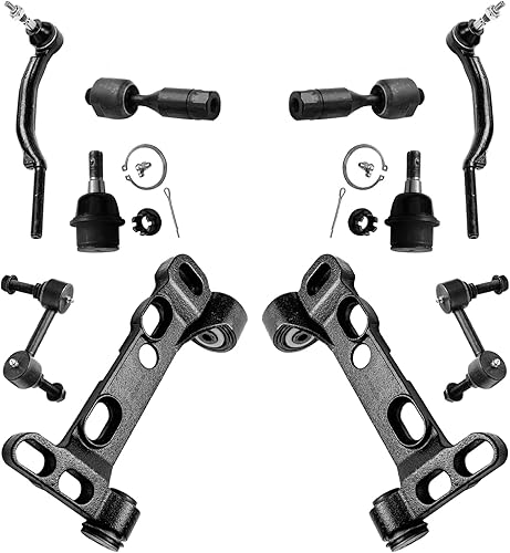 Miniatura 11 de Detroit Axle - Kit de suspensión frontal de 10 piezas para Chevy Trailblazer EXT GMC Envoy XL XUV Buick Rainier Isuzu Ascender Olds Bravada, brazos