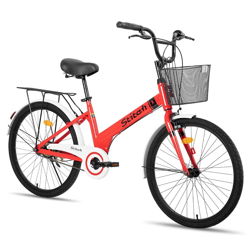 Amazon | STITCH 子供用自転車 24インチ カゴ リアキャリアー