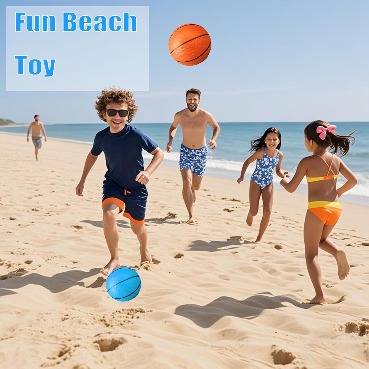 Mini Toy Basketballs, Small 6 Inch Replacment Ball for Indoor Mini Basketball Hoop, 6" Small Replacement Basketball, Toddler Balls, Beach Sand Toy Rubber Ball for Inflatable Pool Hoop Kids Adult