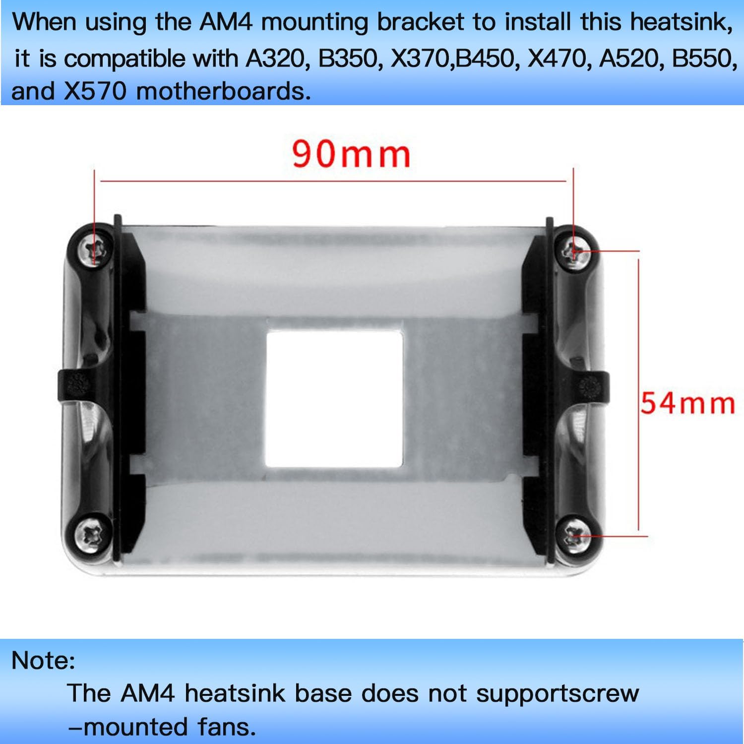 AM5 & AM4 Universal CPU Cooler Mounting Bracket Kit - Includes 1 Full Backplate, 2 Sets of Standoffs & 2 Sets of Screws for AMD Socket