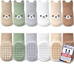 Kids & Baby Stopper Socks - ABS Slip Socks, Baby Socks Anti-Slip Baby Socks 0-12 Months, Kids Socks 1-3 & 3-5 Years (Size 27-30), Baby Boy, 2 Designs