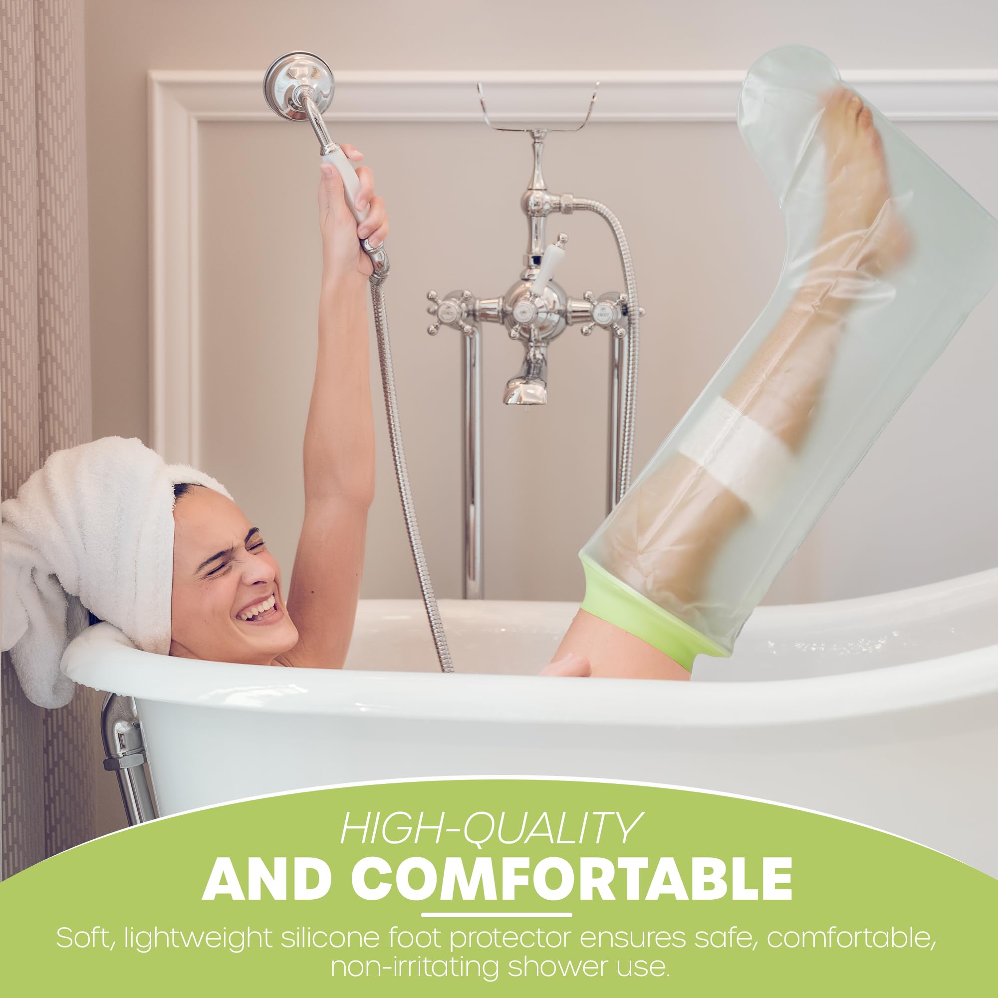 CASTGUARD Premium Silicone Waterproof Shower & Bath Protector (Adult Short Leg) - Image 3