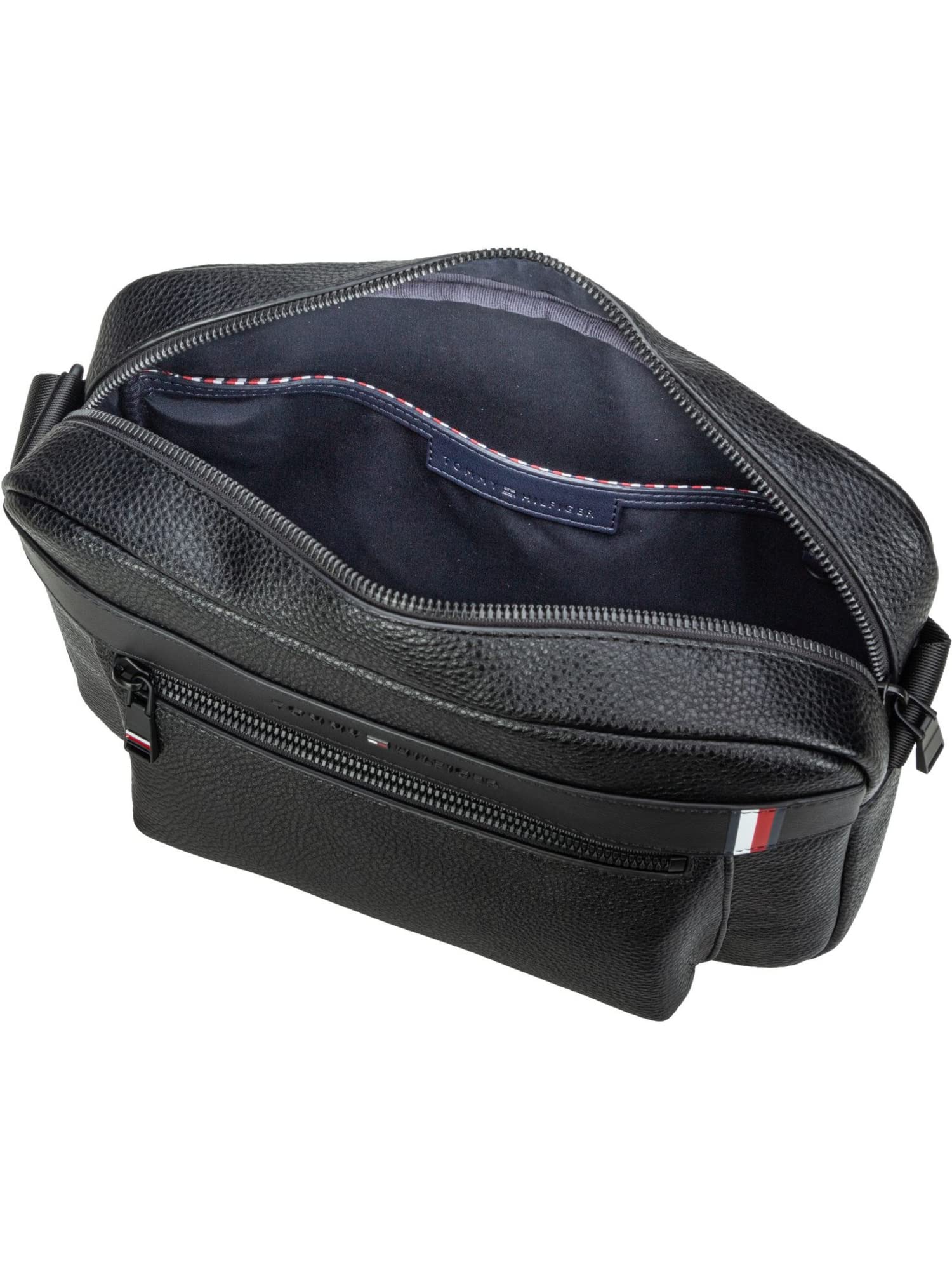 Tommy Hilfiger Męski TH Central Messenger AM0AM10475, czarny (czarny), OS, czarny (czarny), rozmiar uniwersalny