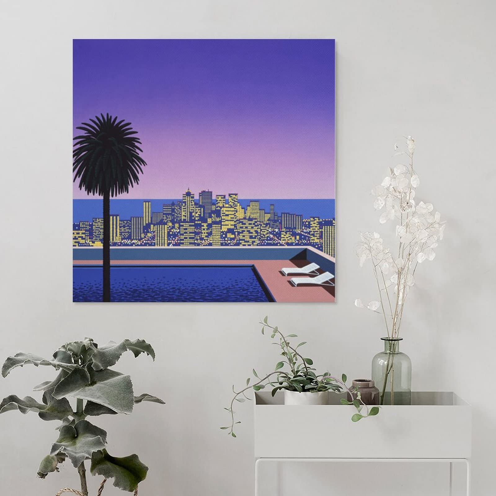 Amazon｜Hiroshi Nagai Paintings Poster 永井 博 イラストポップな