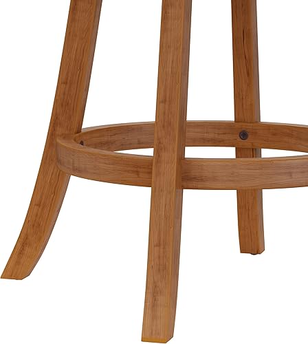 Miniatura 8 de Hillsdale Fairfox - Taburete de altura de mostrador giratorio de 24.5 pulgadas de madera, roble Roble,Negro -,Cepillo de alambre azul,Natural,Blanco