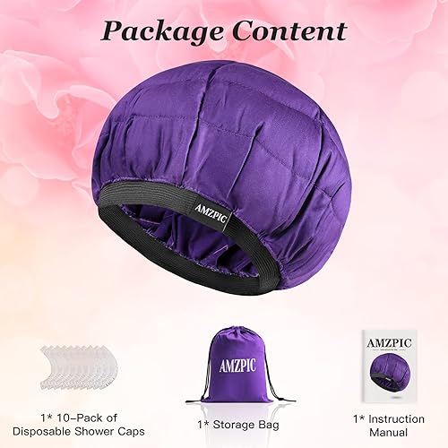 Miniatura 14 de Tapa térmica inalámbrica de acondicionamiento profundo, segura, tapa de calor para microondas para vaporizar, terapia de calor para el cabello