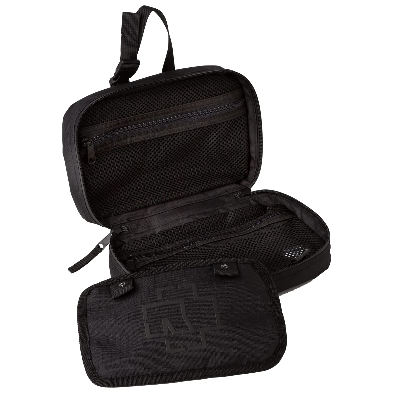 Rammstein Kulturtasche Eitelkeit schwarz, Offizielles Band Merchandise Waschtasche Kulturbeutel