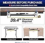 VIVO Extra Long Clamp-on Computer Keyboard and Mouse Under Desk Slider Tray, 34 x 11 inch Pull Out Platform Drawer, Black, MOUNT-KB15EB | Keyboard Tray for Typing, Slide Out Platform, Extra Sturdy C-Clamp Mount System, Computer Drawer, Black Frame