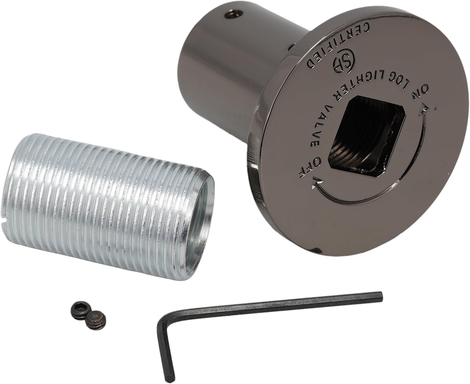 Supplying Demand UCVR-PWT Fireplace Fire Pit | Universal Flange-Pewter with Threaded Bushing and Hex Wrench