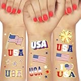 Fourth of July Decorations Tattoos - 70 styles | Red White and Blue Party Supplies, 4th of July, USA Flag, Memorial Day